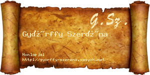 Győrffy Szeréna névjegykártya